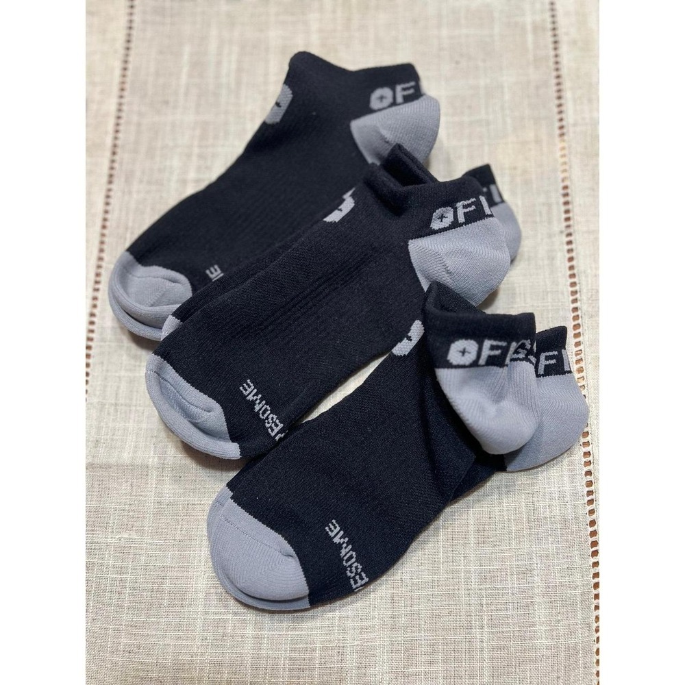 FIGS Ankle Socks Lot of 3 Black/Gray Size Large NWOT